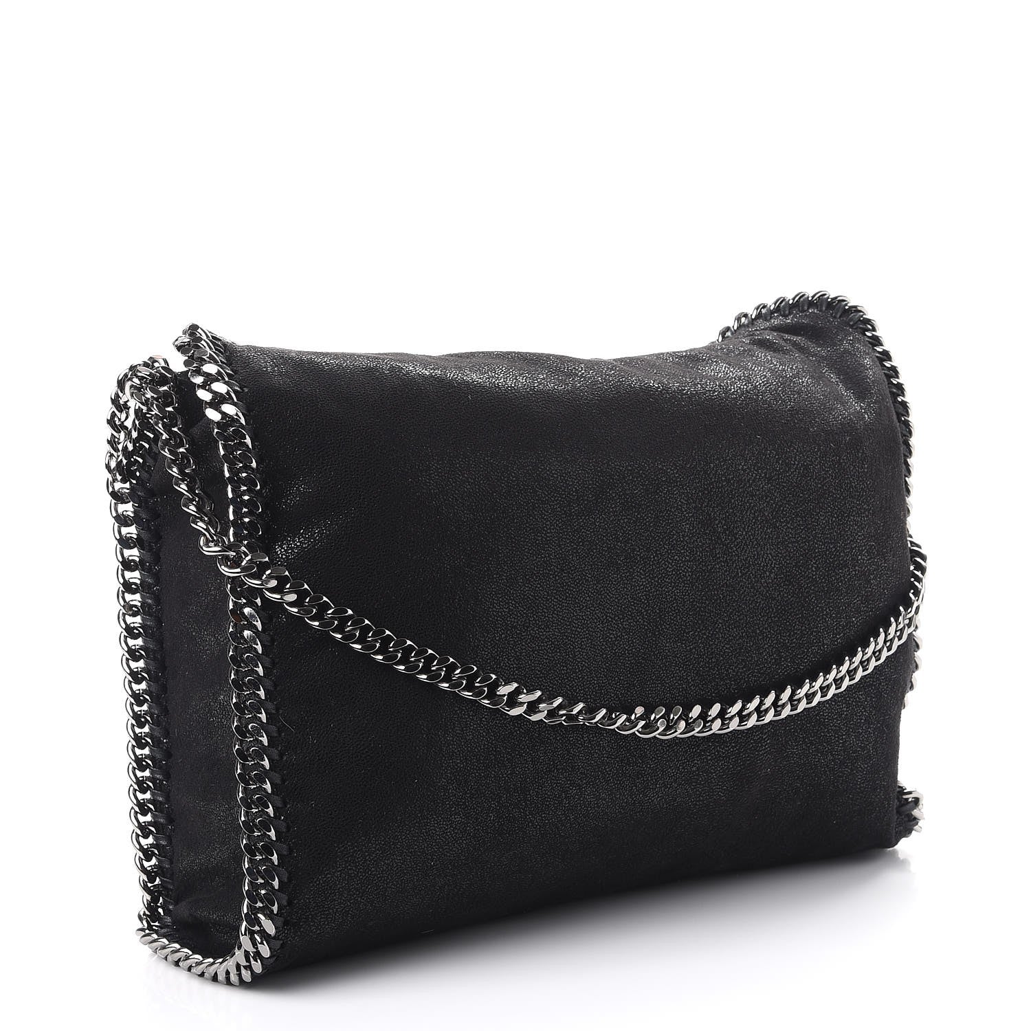 Stella McCartney Shaggy Deer Falabella Fold Over Tote Black 3 of 8
