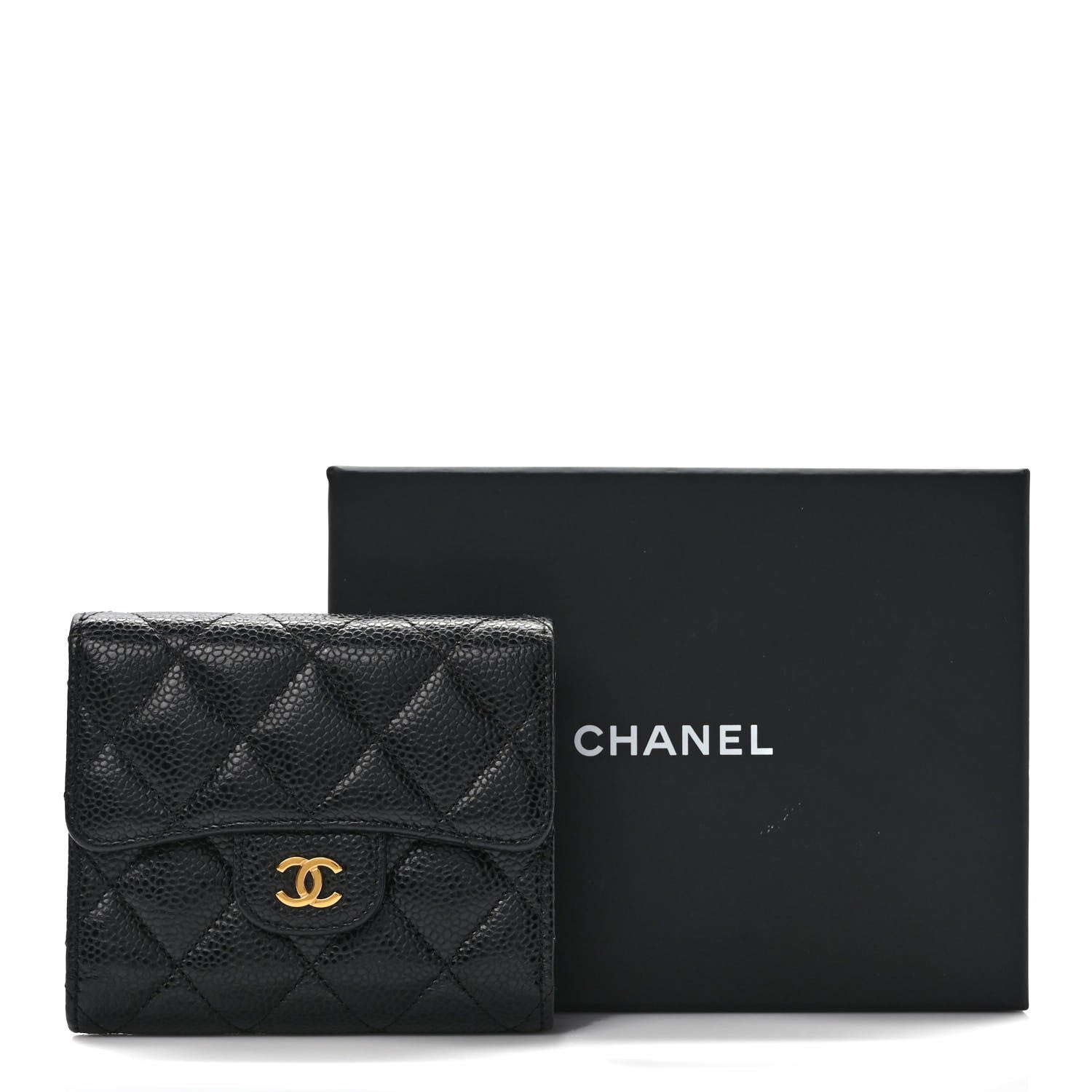 Chanel Caviar Quilted Compact Flap Wallet Black 7 of 7