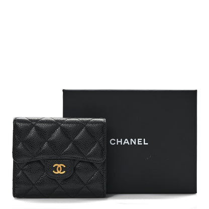 Chanel Caviar Quilted Compact Flap Wallet Black 7 of 7