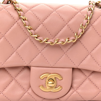Chanel Lambskin Quilted Mini Pearl Crush Flap Dark Pink 7 of 8