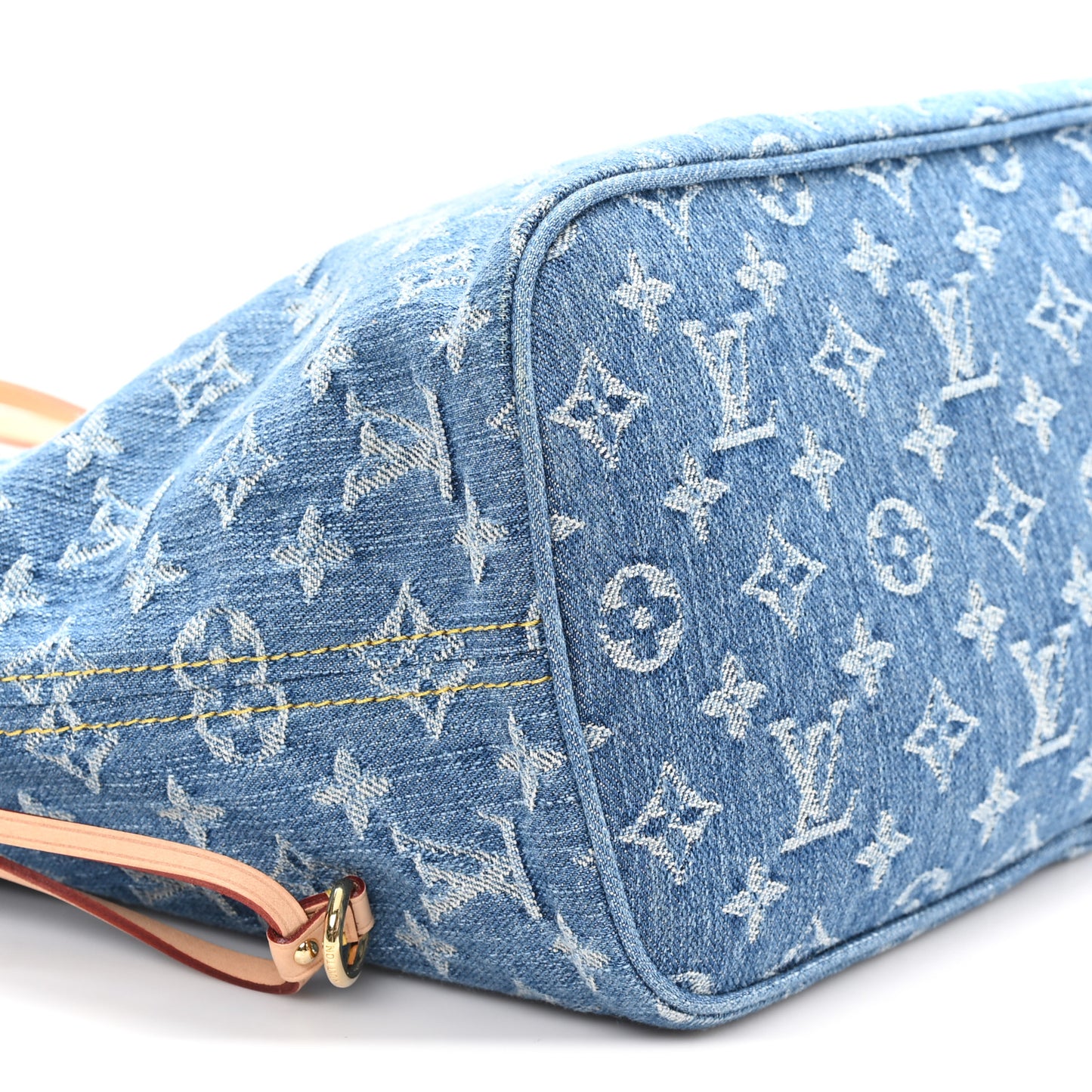 Monogram Denim Neo Neverfull MM Blue