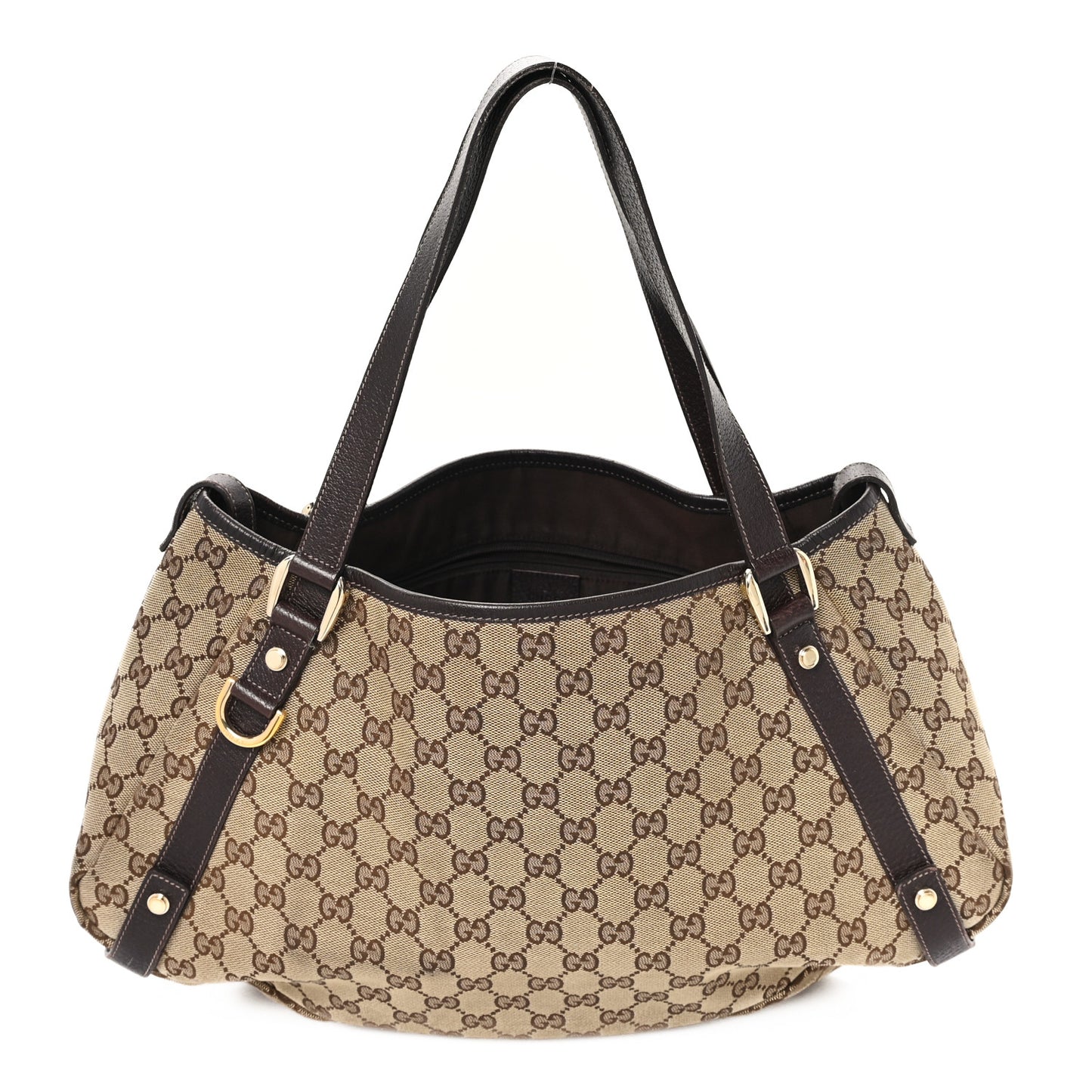 Monogram Medium Abbey Shoulder Bag Dark Brown