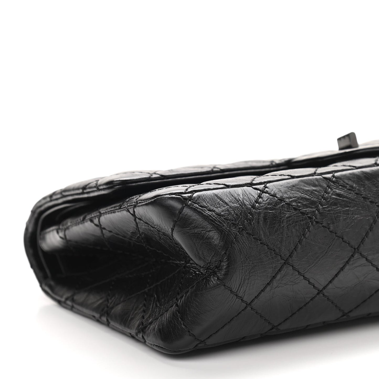 Aged Calfskin Quilted 2.55 Reissue 226 Flap So Black
