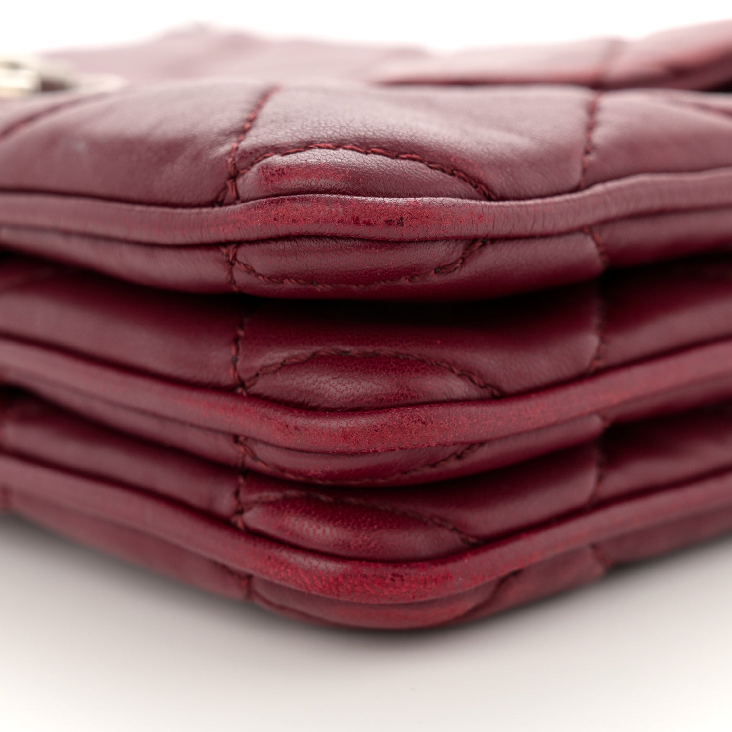 Chanel Lambskin Quilted Accordion Flap Burgundy 11 of 16
