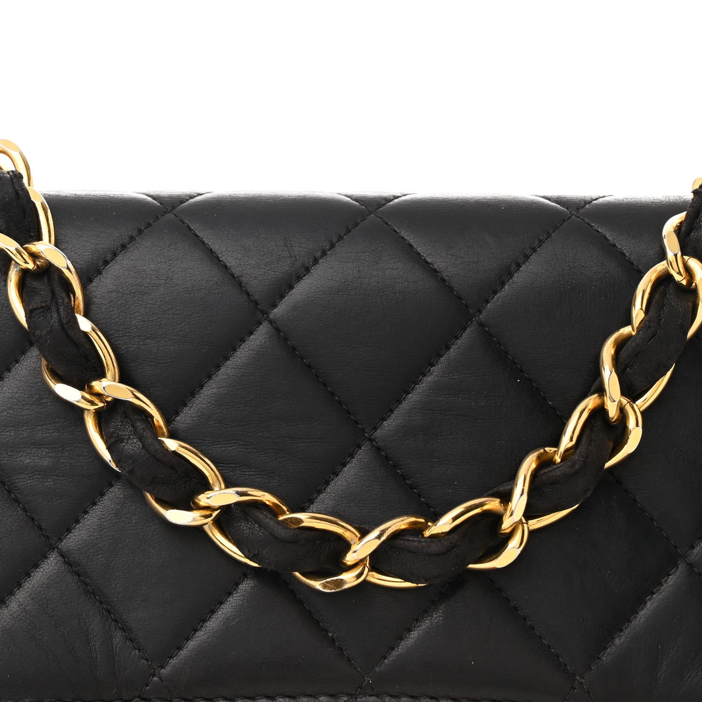 Lambskin Quilted XL Jumbo Single Flap Black