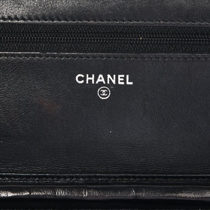 Chanel Lambskin Quilted Wallet On Chain WOC Black 6 of 9