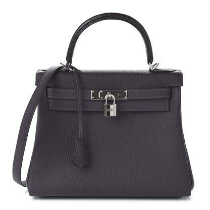 Hermes Togo Matte Alligator Kelly Retourne Touch 28 Raisin Prunoir 1 of 36