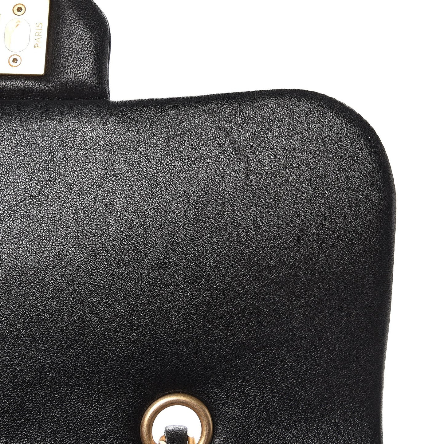 Metallic Lambskin Velvet Quilted Small Flap Black