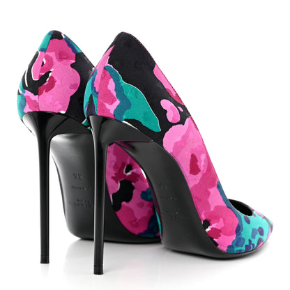 Saint Laurent Tessuto Silk Floral Zoe Pump 36 Multicolor 4 of 8
