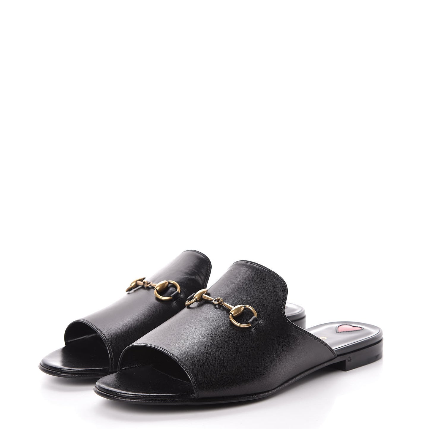 Malaga Kid Horsebit Slide Sandals 37 Black