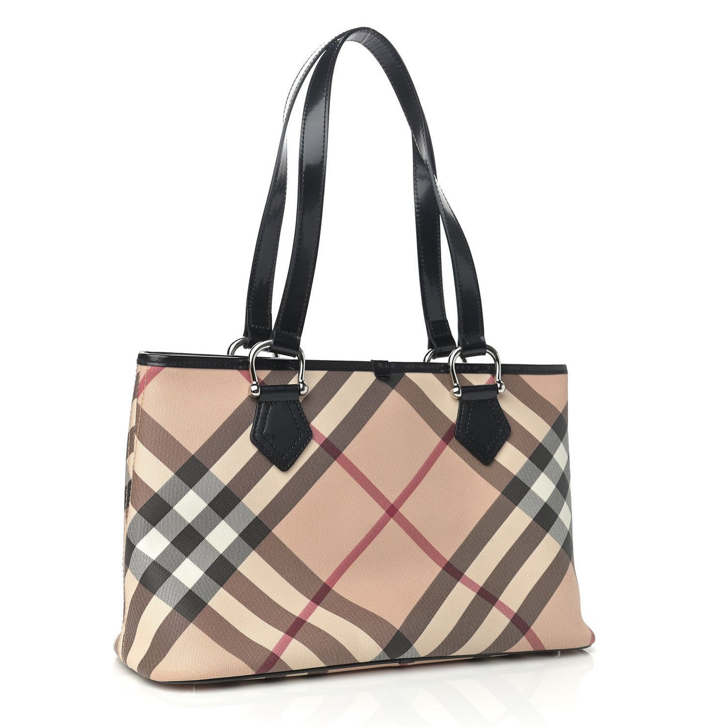 Supernova Check Small Nickie Tote Black