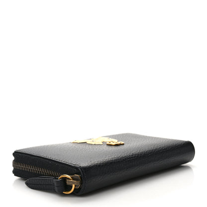 Gucci Calfskin Butterfly Zip Around Wallet Black 4 of 11