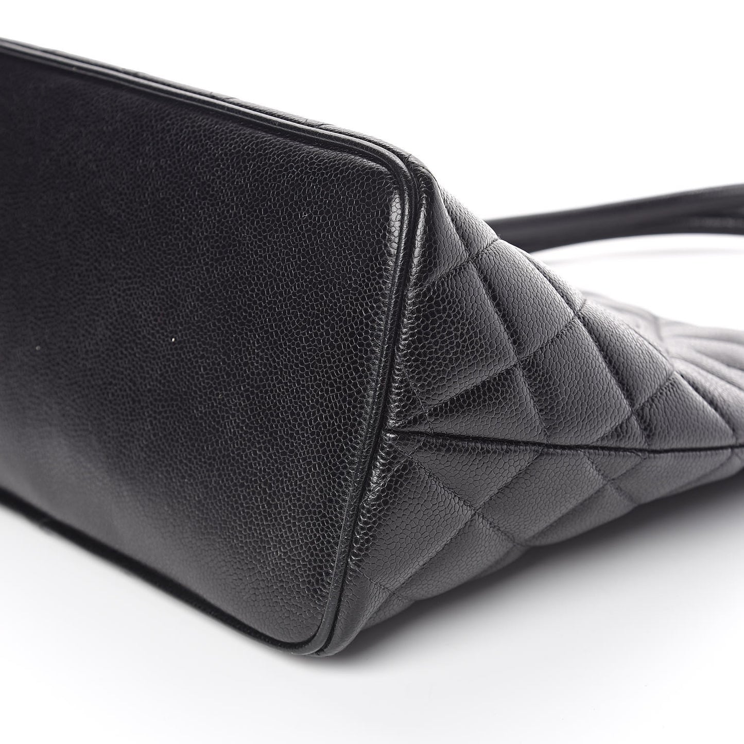 Caviar Quilted Medallion Tote Black