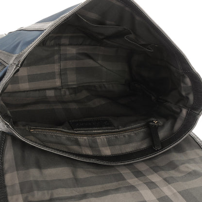 Burberry Calfskin Nylon Messenger Ink Blue 5 of 8