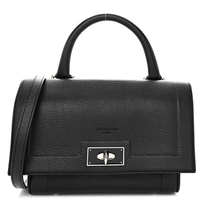 Givenchy Grained Calfskin Mini Shark Lock Satchel Black 1 of 9