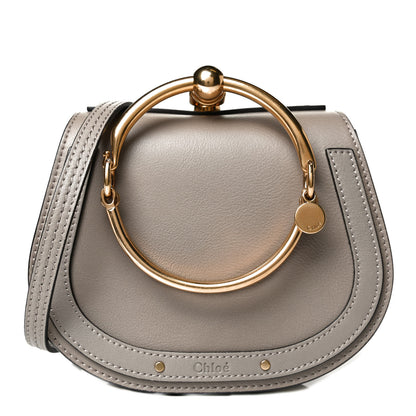 Chloe Calfskin Suede Small Nile Bracelet Bag Motty Grey 1 of 25