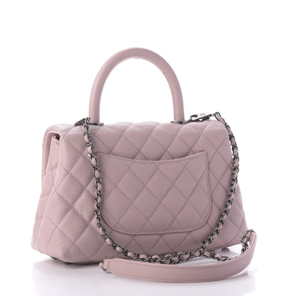 Chanel Caviar Quilted Mini Coco Handle Flap Pink 3 of 10