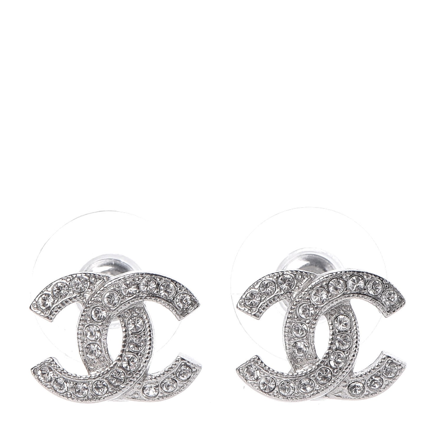 Crystal Mini Timeless CC Earrings Silver