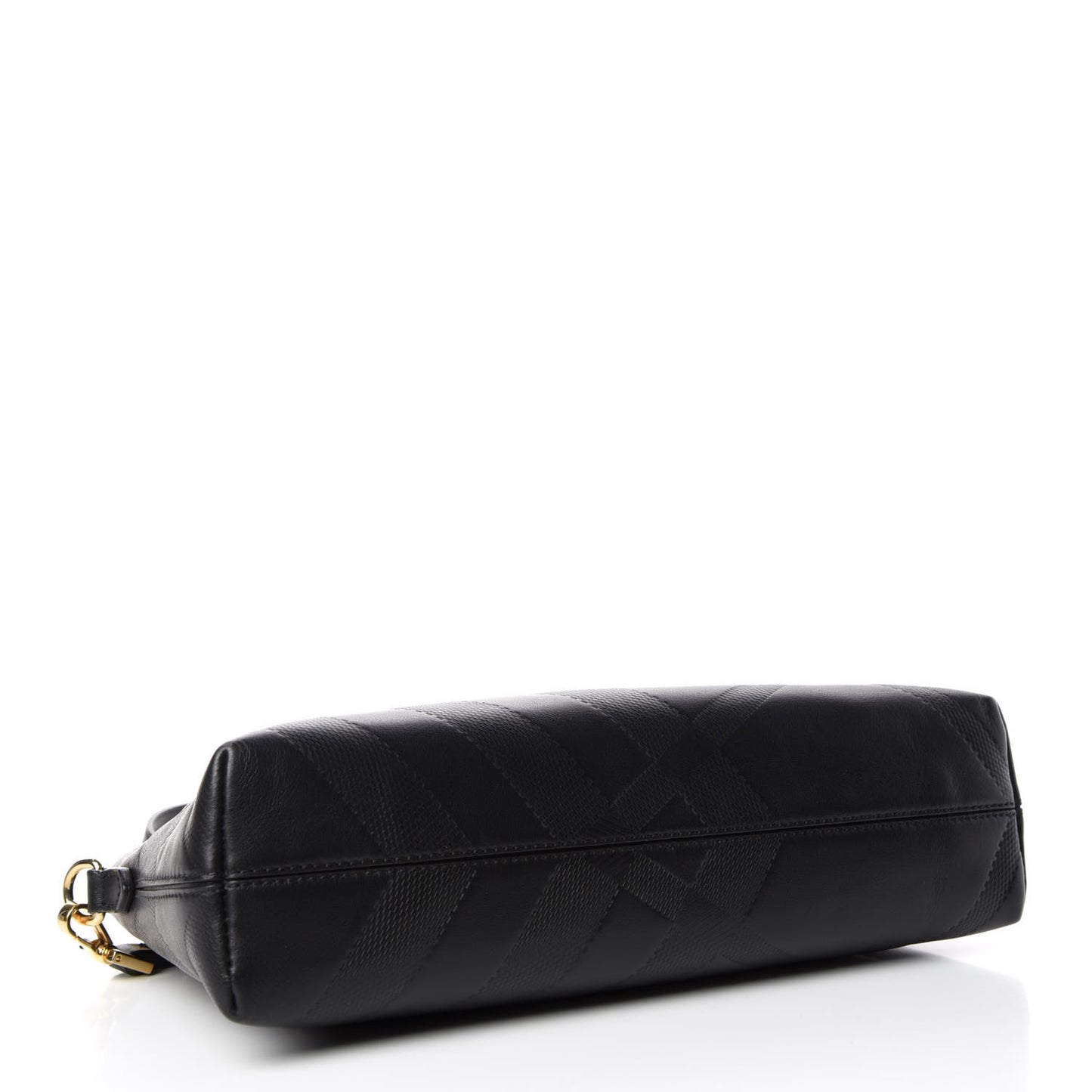Calfskin Check Embossed Small Chichester Crossbody Clutch Bag Black