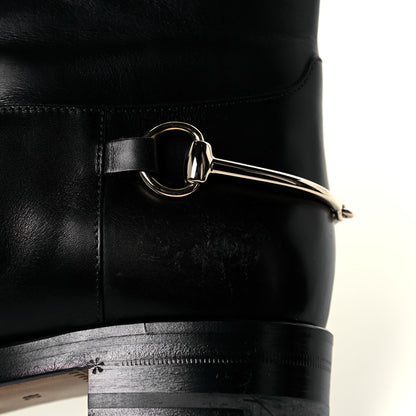 Gucci Calfskin Horsebit Tall Boots 36 Black 15 of 18
