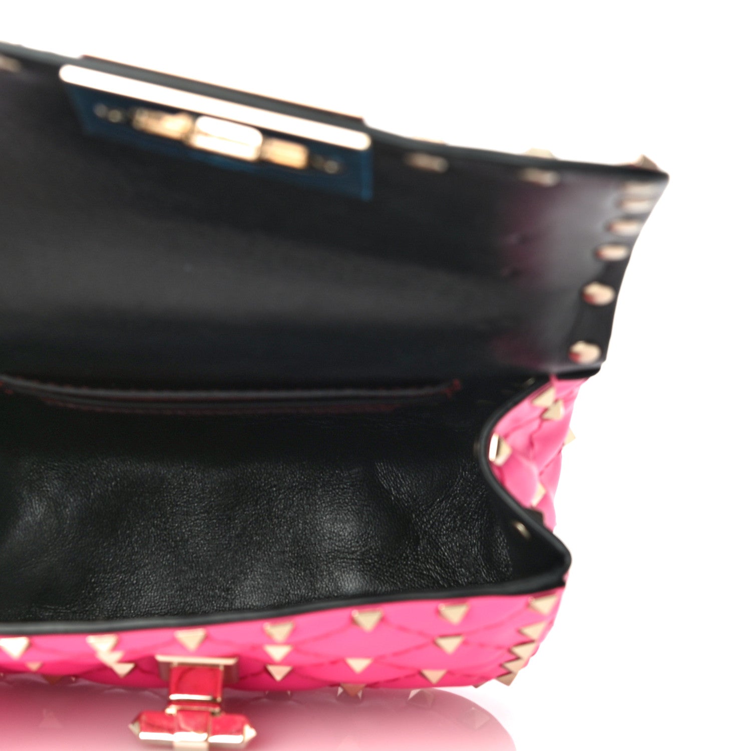 Valentino Garavani Calfskin Micro Rockstud Spike Shoulder Bag Azalea 5 of 13