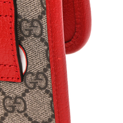Gucci GG Supreme Monogram Apple Interlocking G Belt Bag Beige Multicolor Lobster Red 12 of 12