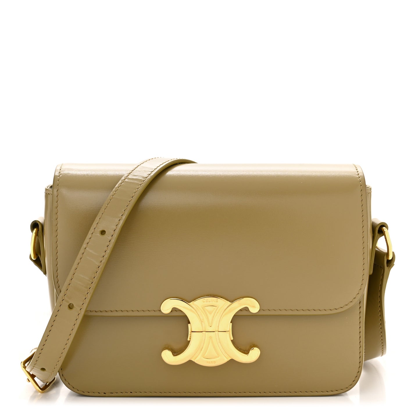 Shiny Calfskin Teen Triomphe Olive