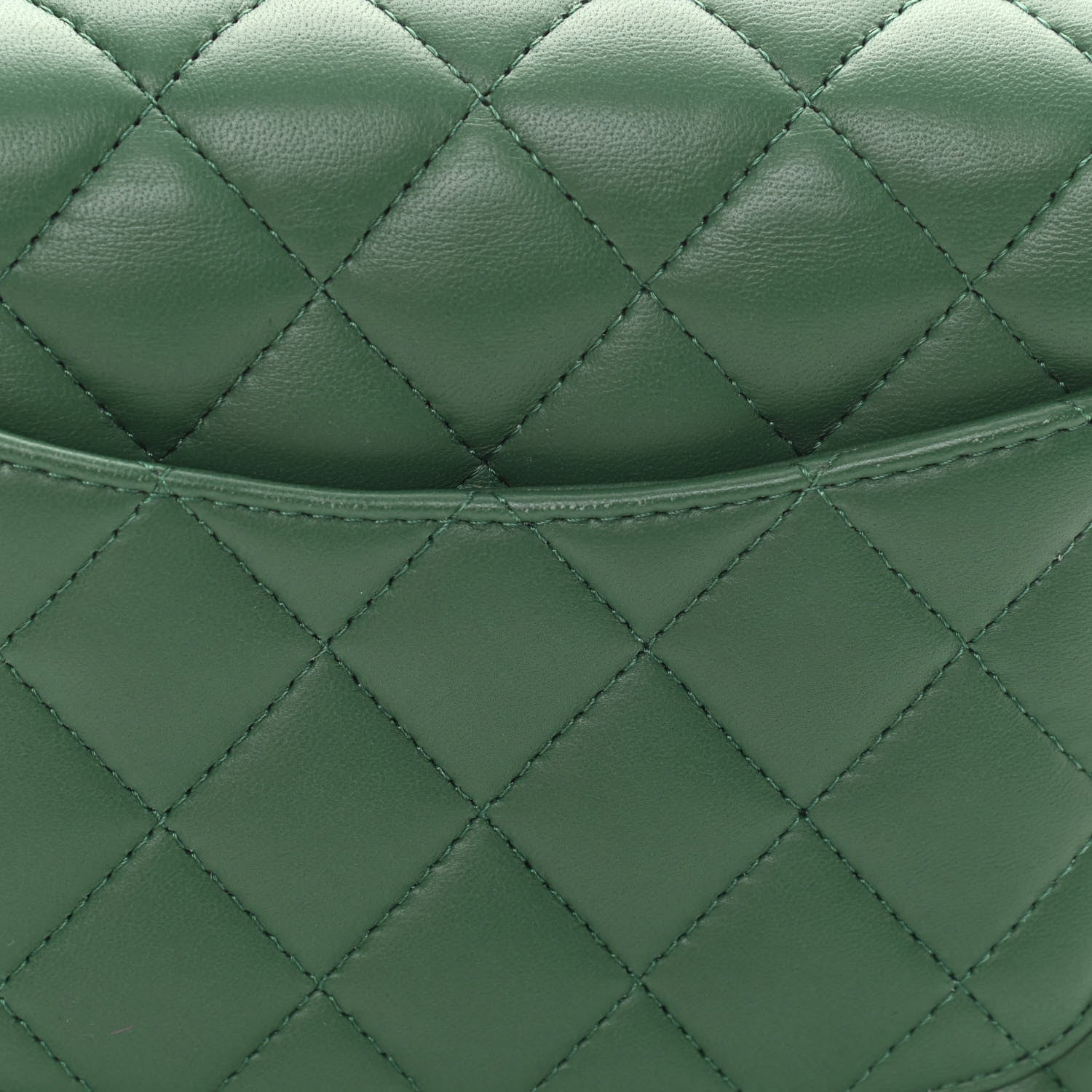 Chanel Lambskin Quilted Mini Rectangular Flap Green 11 of 13