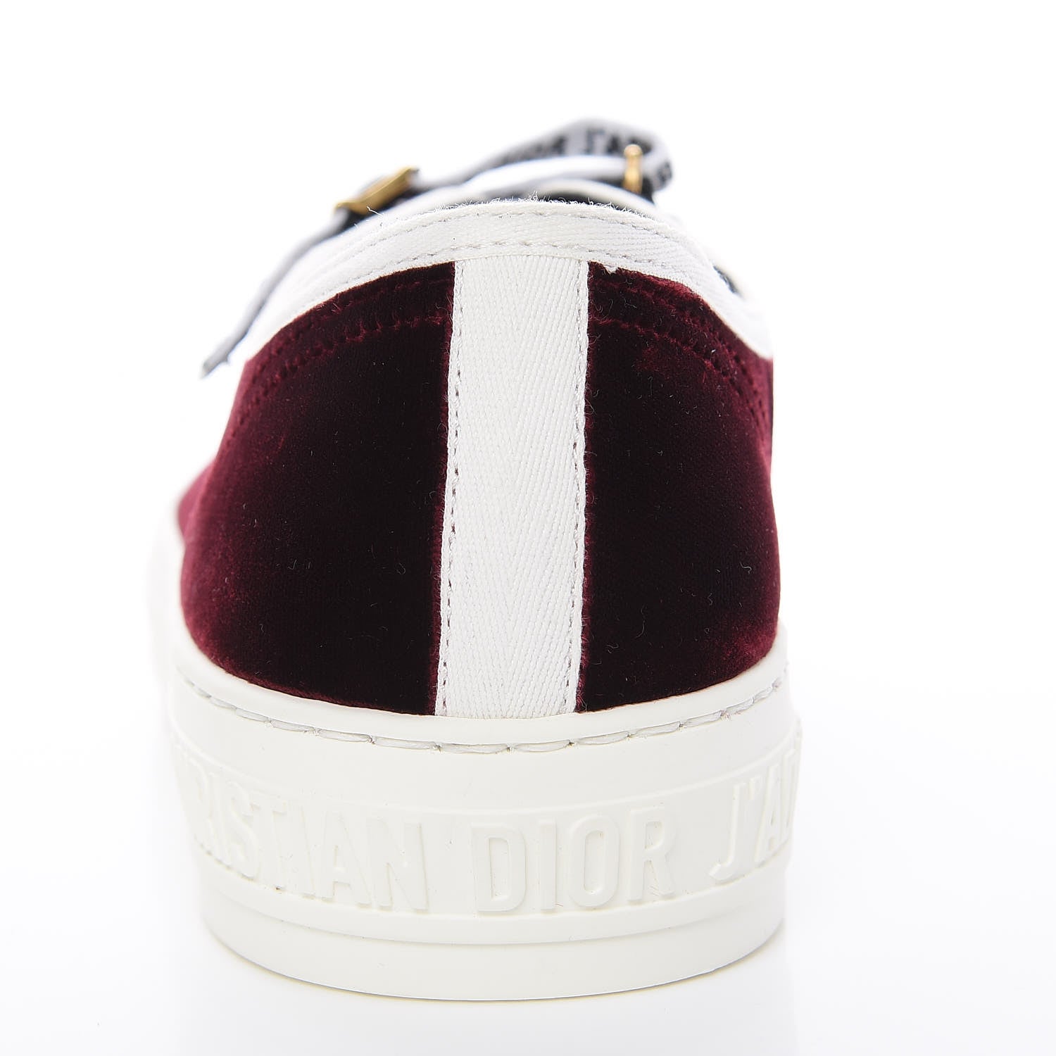 Christian Dior Velvet Walk'N'Dior Low Top Sneakers 40 Deep Amaranth 8 of 13