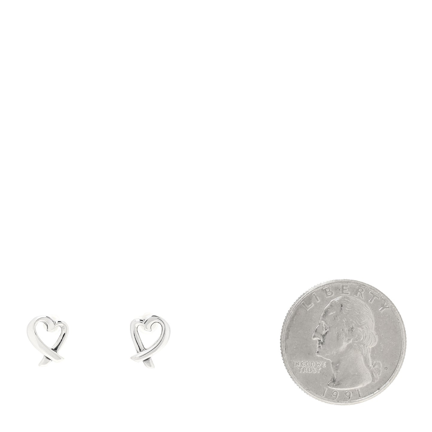 Sterling Silver Mini Paloma Picasso Loving Heart Earrings