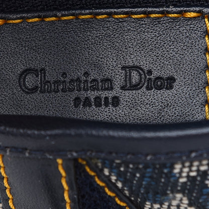 Christian Dior Monogram Double Saddle Bag Navy Blue 6 of 9