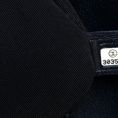 Chanel Goatskin Quilted Large Chanel 19 Flap Navy Blue 7 of 10