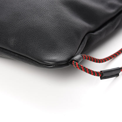 Gucci Calfskin Logo Drawstring Backpack Black 8 of 9