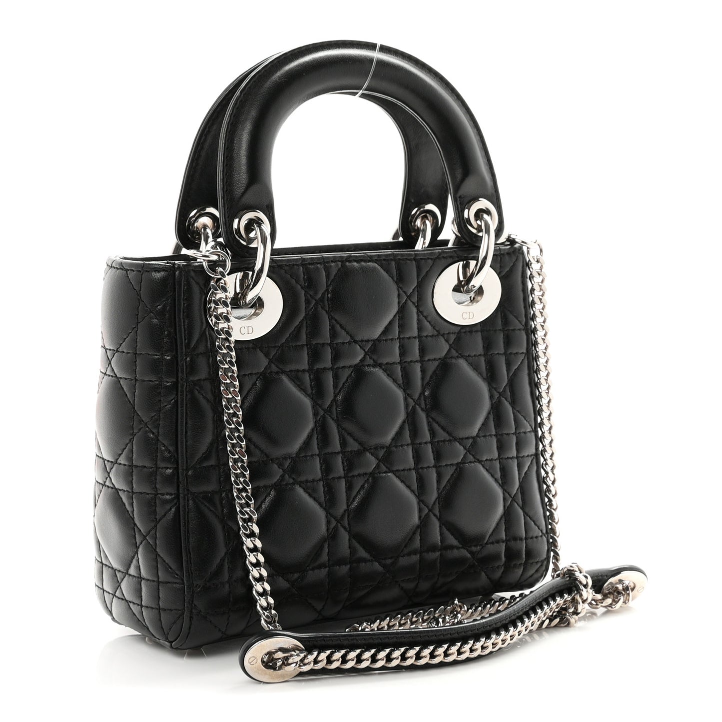 Lambskin Cannage Mini Lady Dior Black