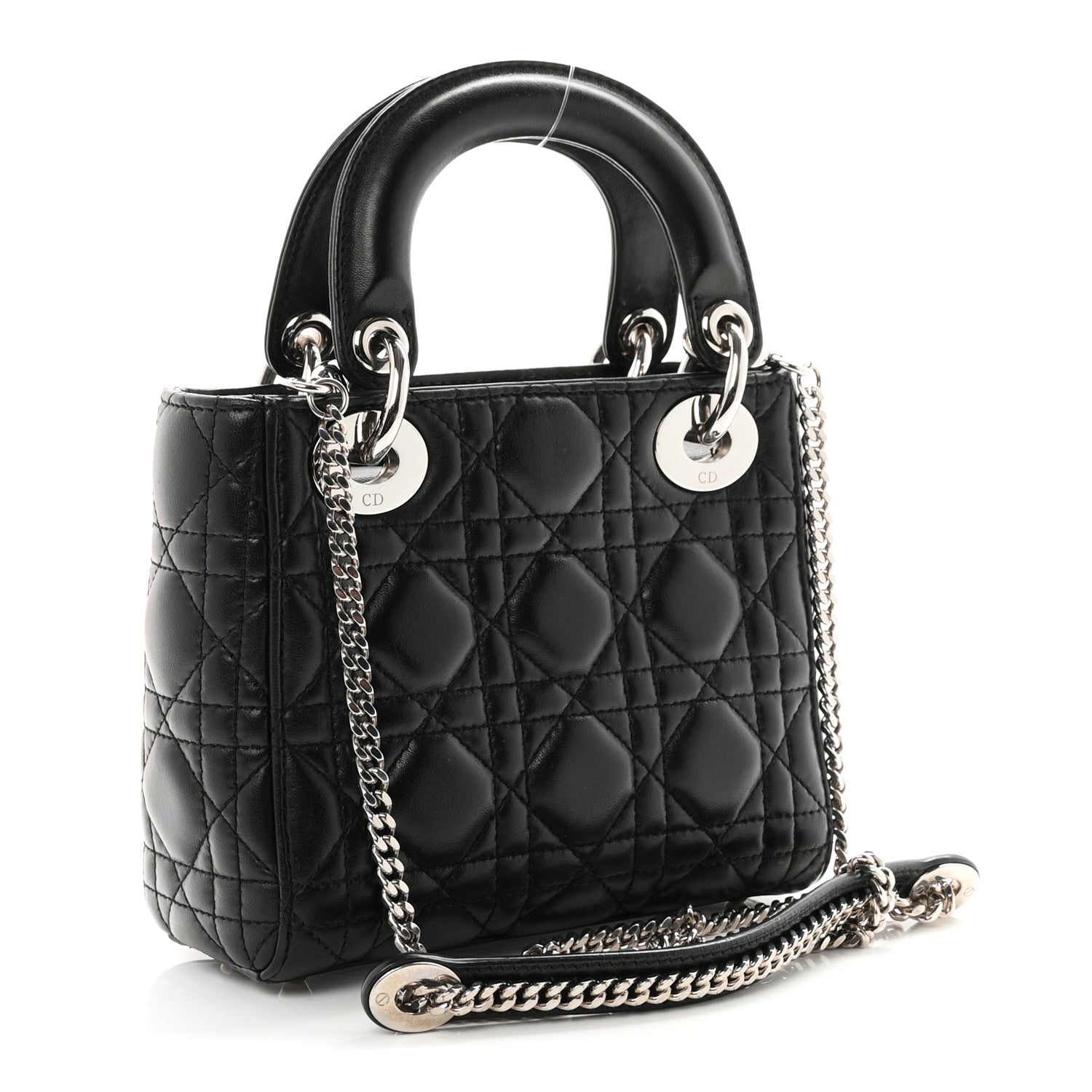 Christian Dior Lambskin Cannage Mini Lady Dior Black 3 of 10
