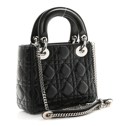 Christian Dior Lambskin Cannage Mini Lady Dior Black 3 of 10