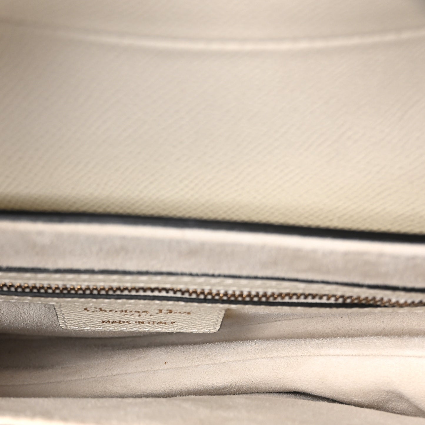 Grained Calfskin Saddle Bag White
