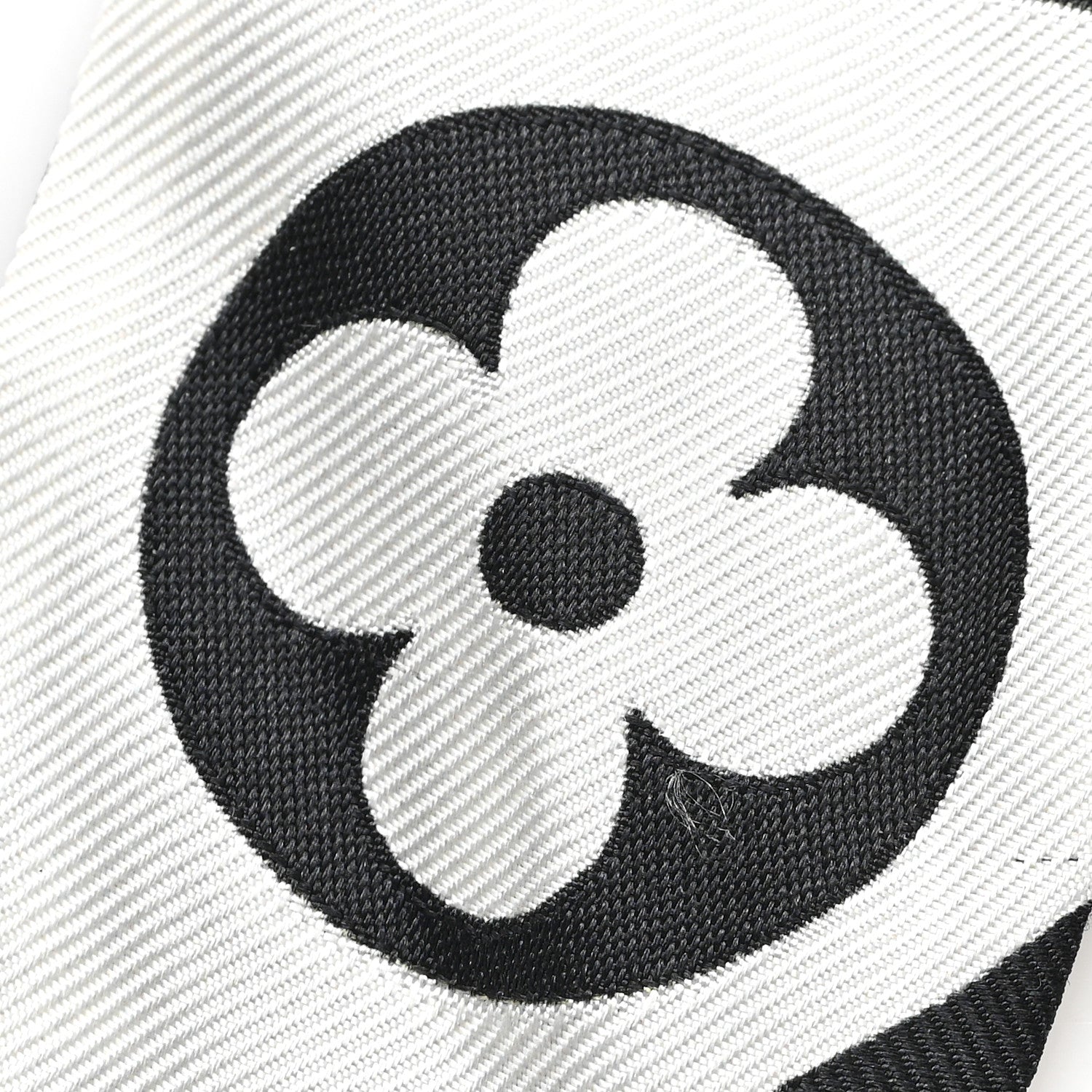 Louis Vuitton Silk Monogram Infinity BB Bandeau White Black 4 of 4