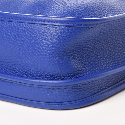 Hermes Taurillon Clemence Amazone Evelyne III PM Bleu Electrique Black 9 of 9