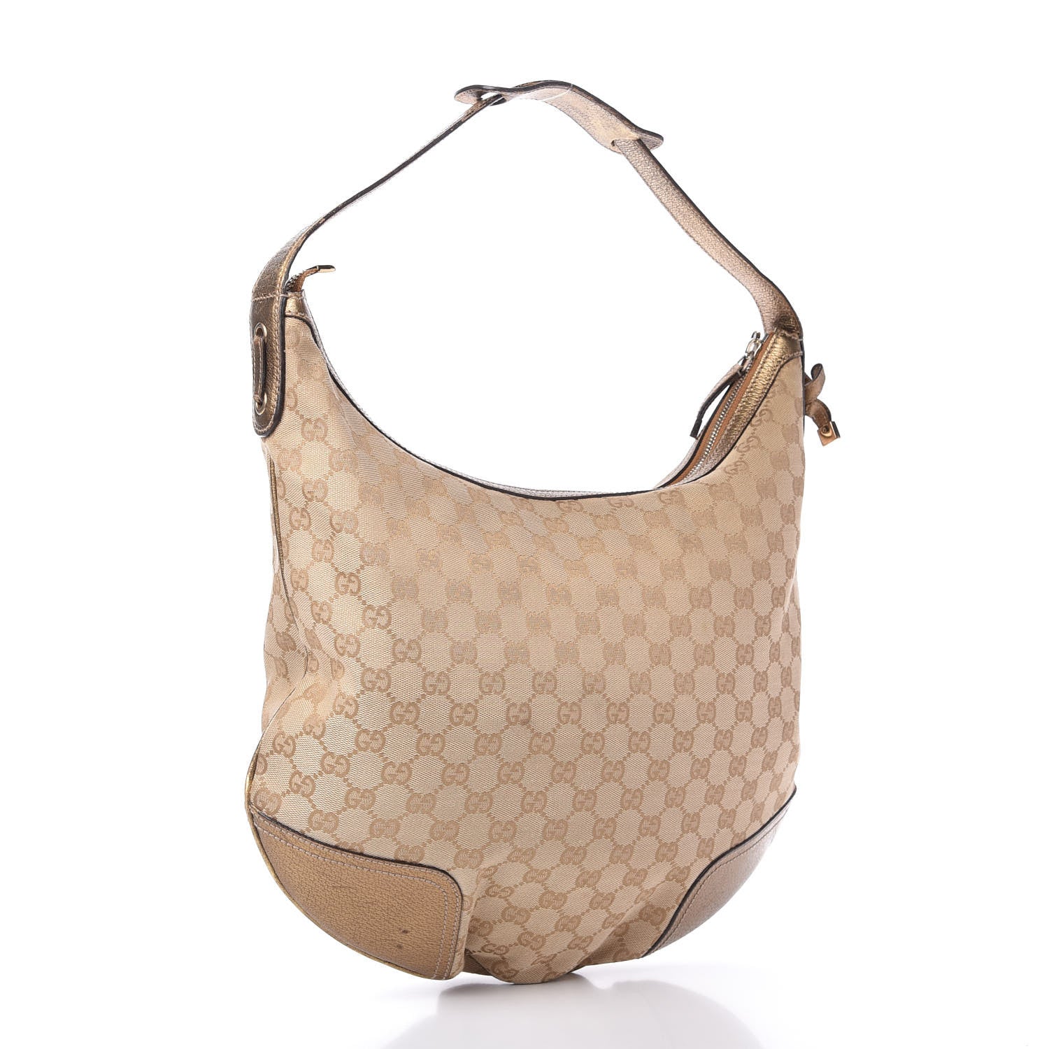 Gucci Monogram Large Princy Hobo Metallic Bronze 3 of 12