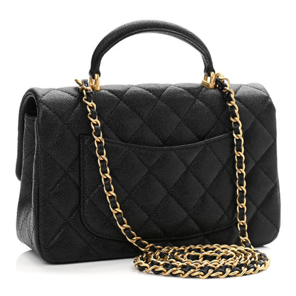 Chanel Caviar Quilted Mini Top Handle Rectangular Flap Black 3 of 11