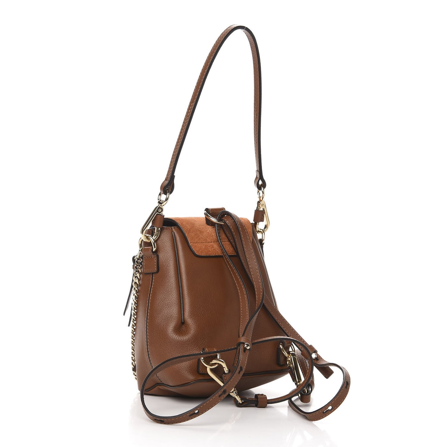 Suede Calfskin Mini Faye Backpack Tan