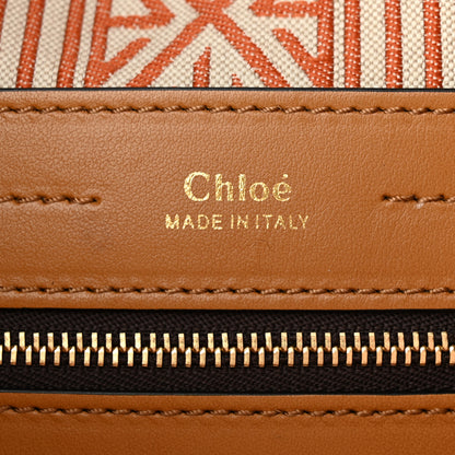 Chloe Calfskin Wool Medium Daria Tan Multicolor 7 of 10