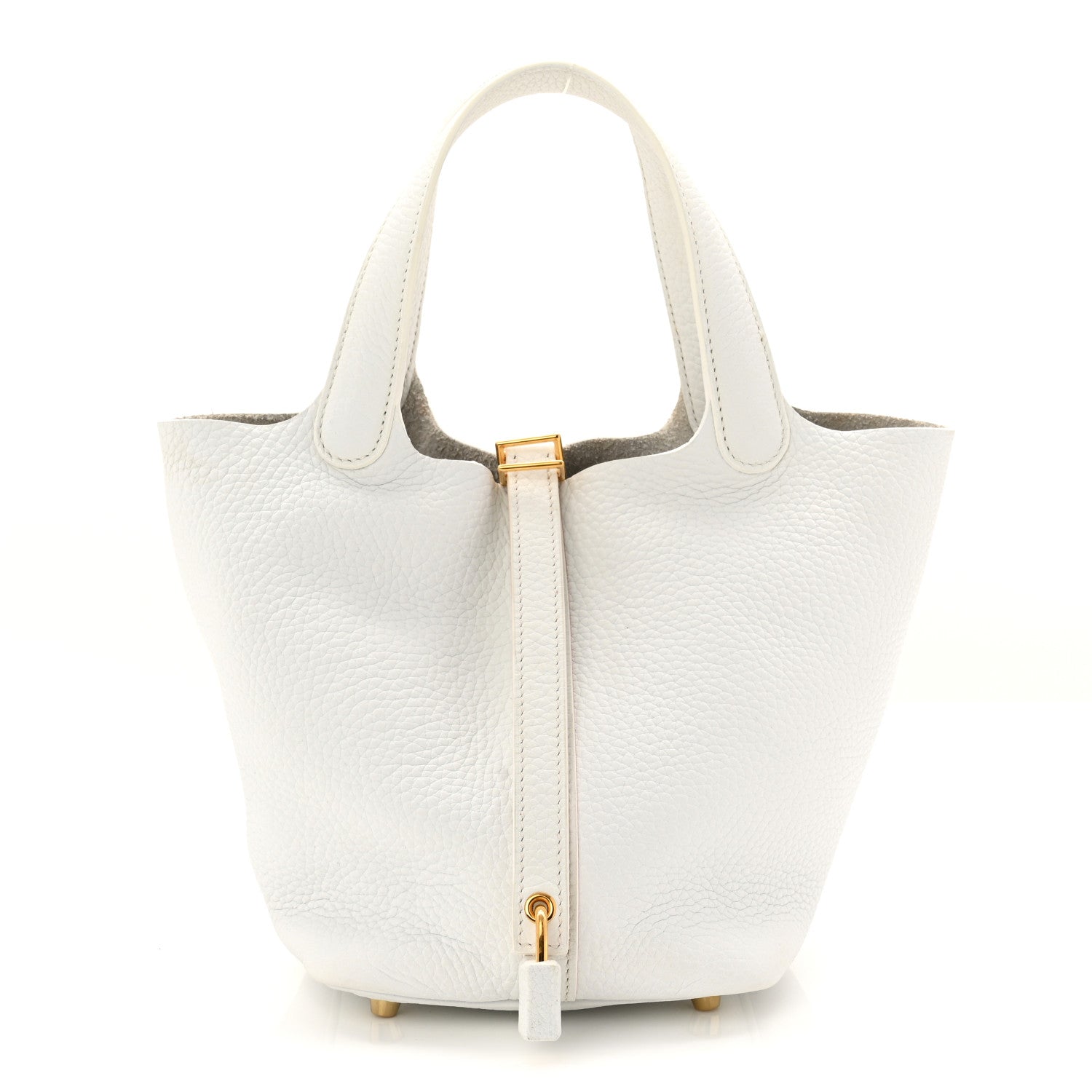 Hermes Taurillon Clemence Picotin Lock 18 PM White 1 of 10