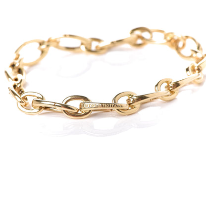 Tiffany 18K Yellow Gold Clasping Oval Link Bracelet 5 of 5