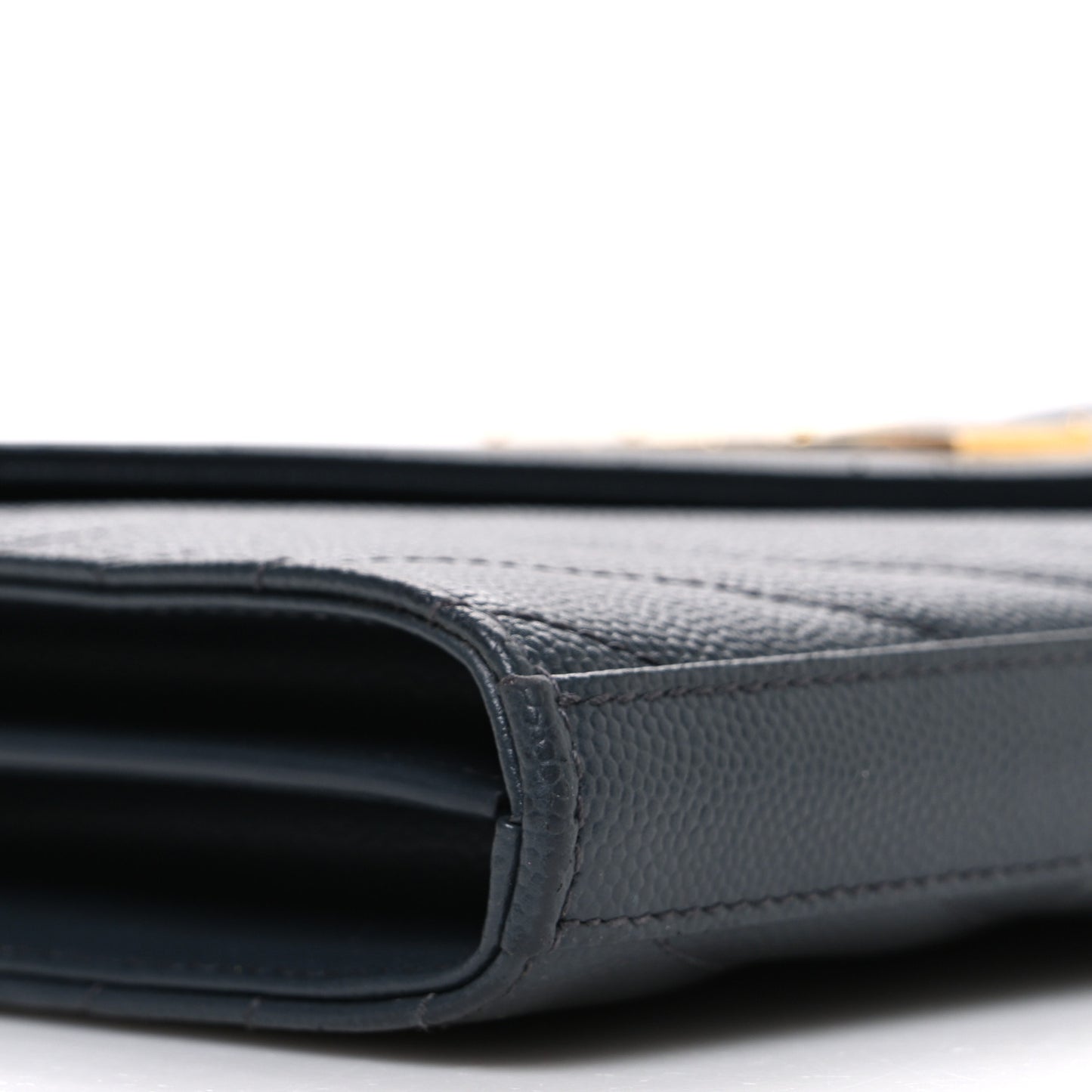 Grain De Poudre Matelasse Chevron Monogram Chain Wallet Pebble