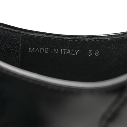 Prada Spazzolato Mary Jane T Strap 40mm Loafers 38 Black 9 of 10