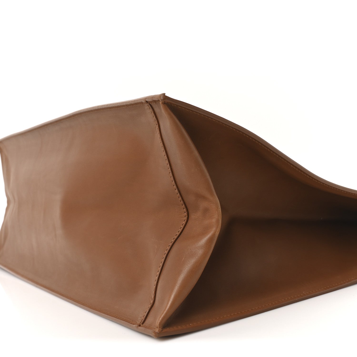 Saint Laurent Raffia Linen Calfskin Rive Gauche Tote Naturale Brown 10 of 10