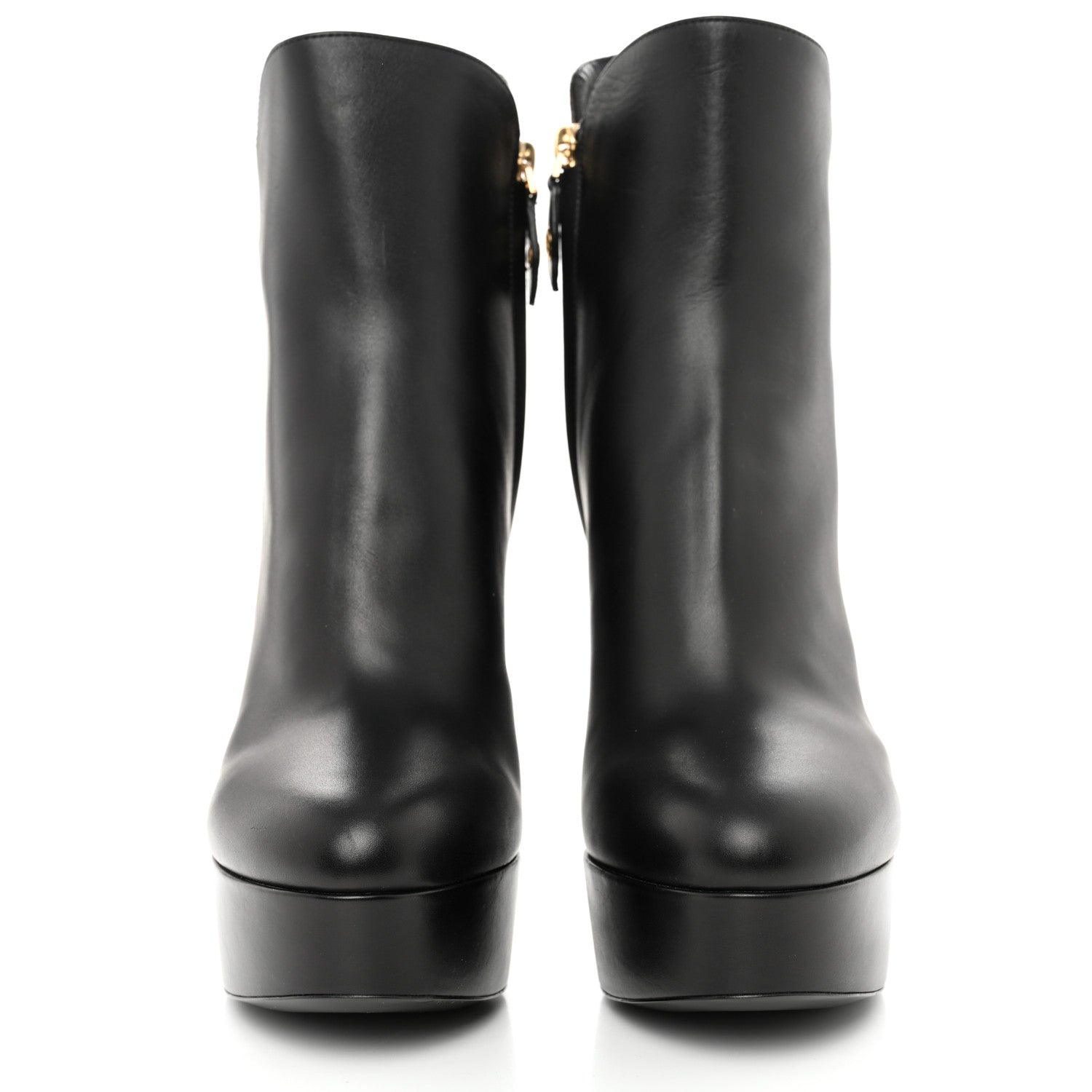 Louis Vuitton Calfskin Monogram Afterglow Platform Ankle Boots 39 Black 2 of 9