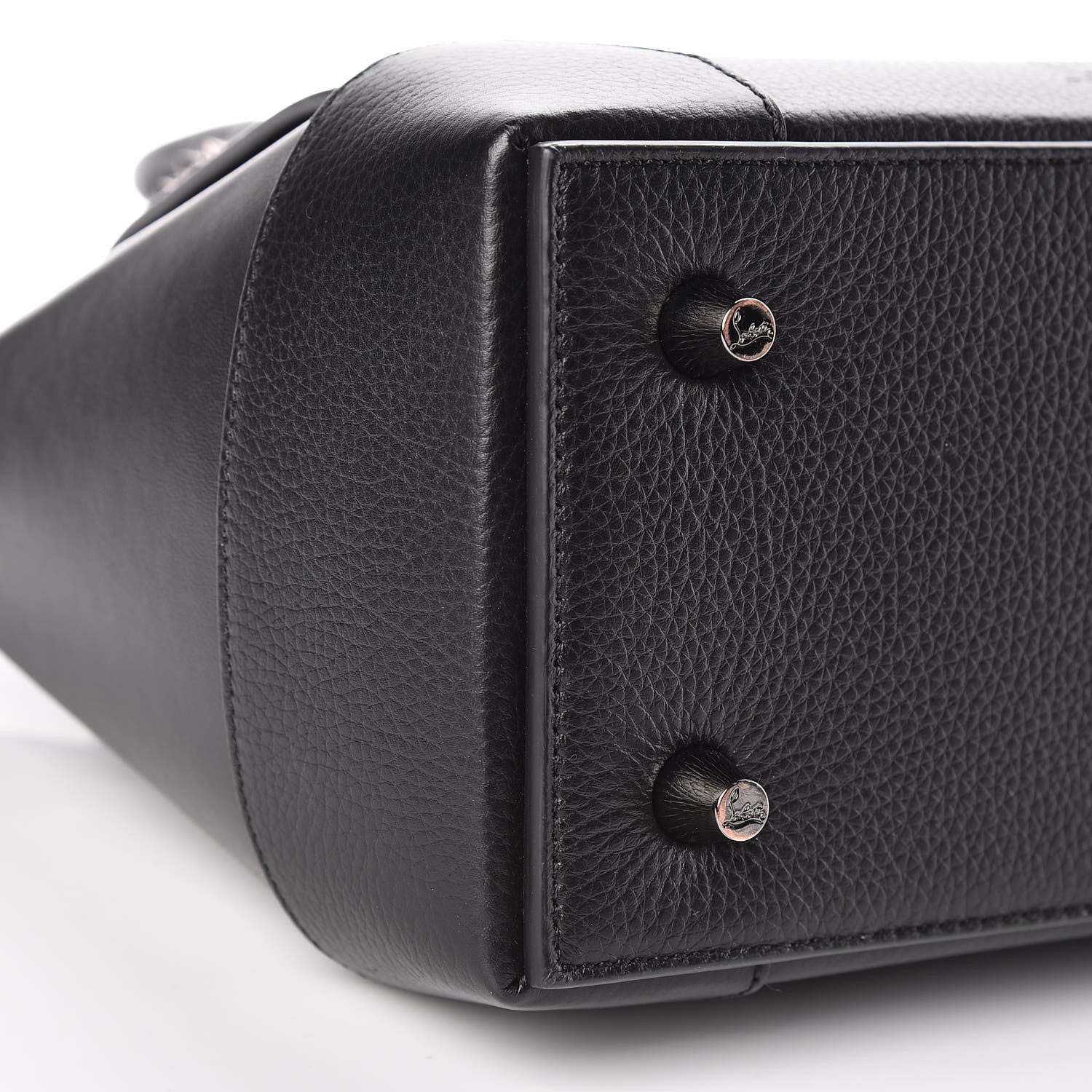 Christian Louboutin Grained Calfskin Spike Small Eloise Tote Black 8 of 9